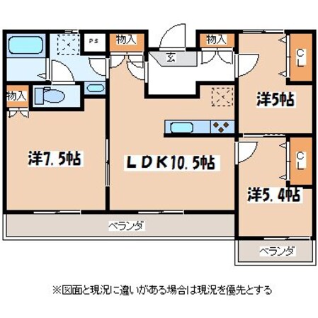 エクセルシオール城北の物件間取画像